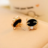 DIAMOND SMILE CAT EARRING